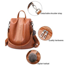Load image into Gallery viewer, PREMIUM™ Premium Leather Three Way Anti-Thief Women&#39;s Backpack
